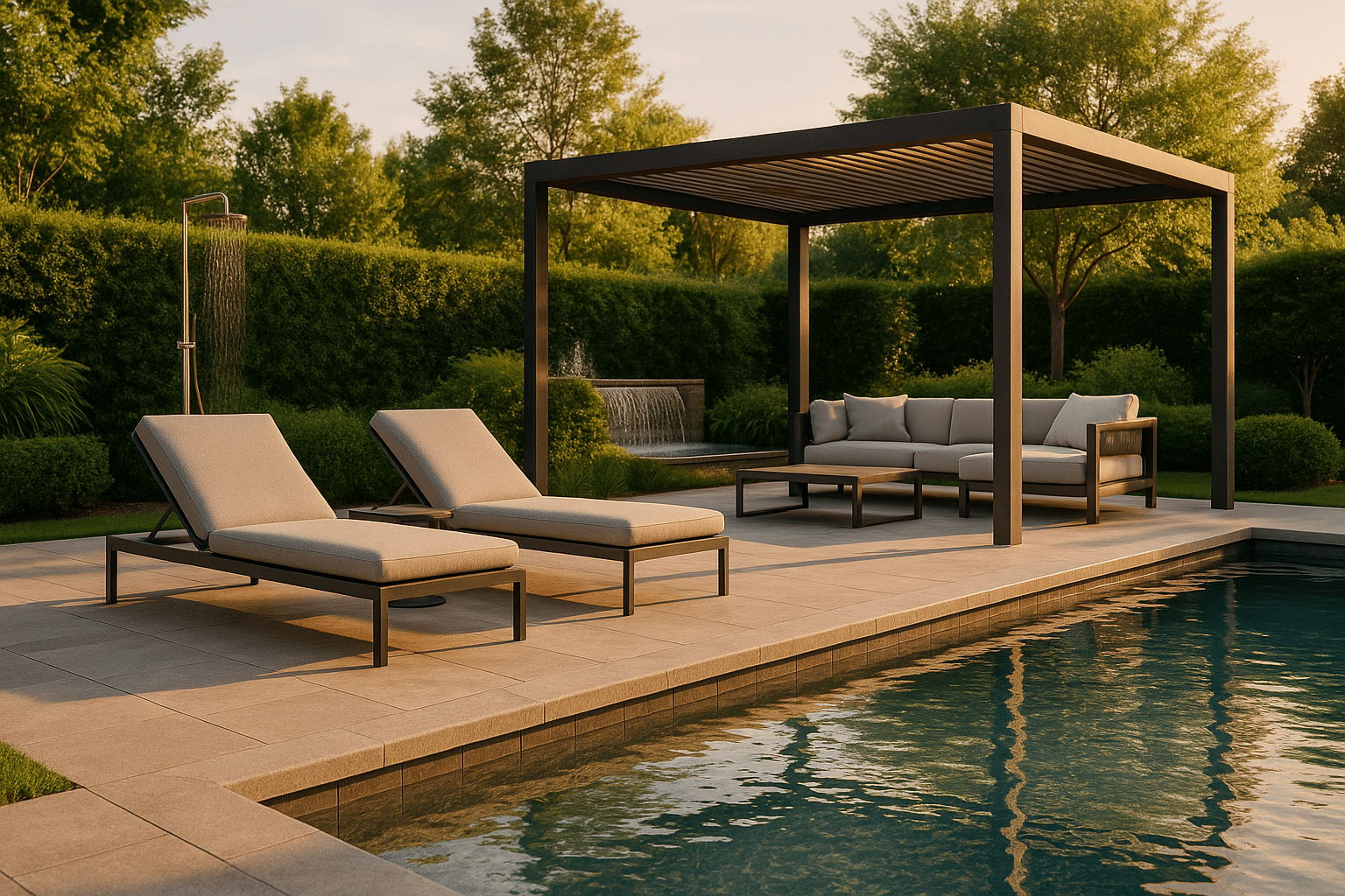amenagement pour piscine - illustration