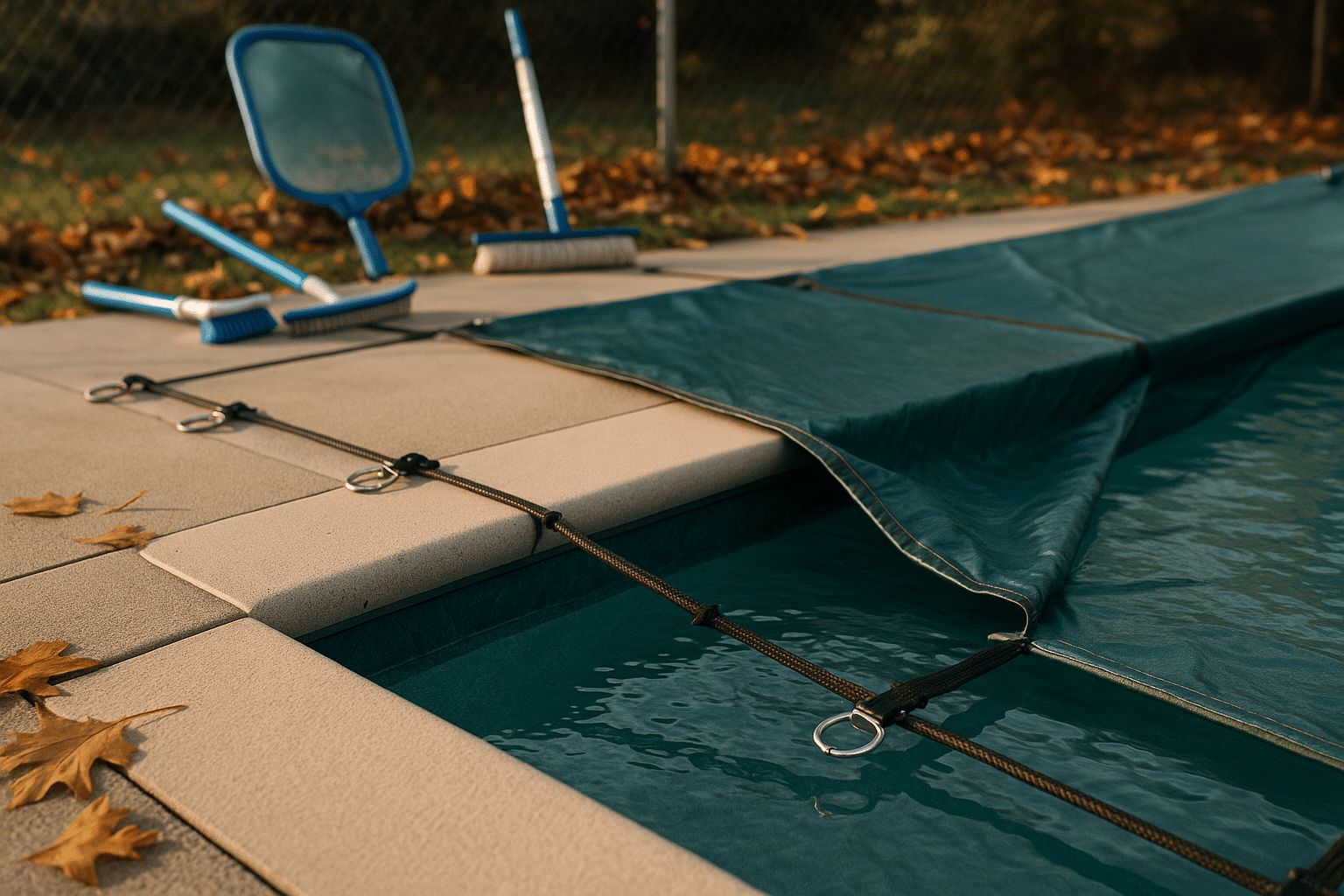 hivernisation piscine - illustration