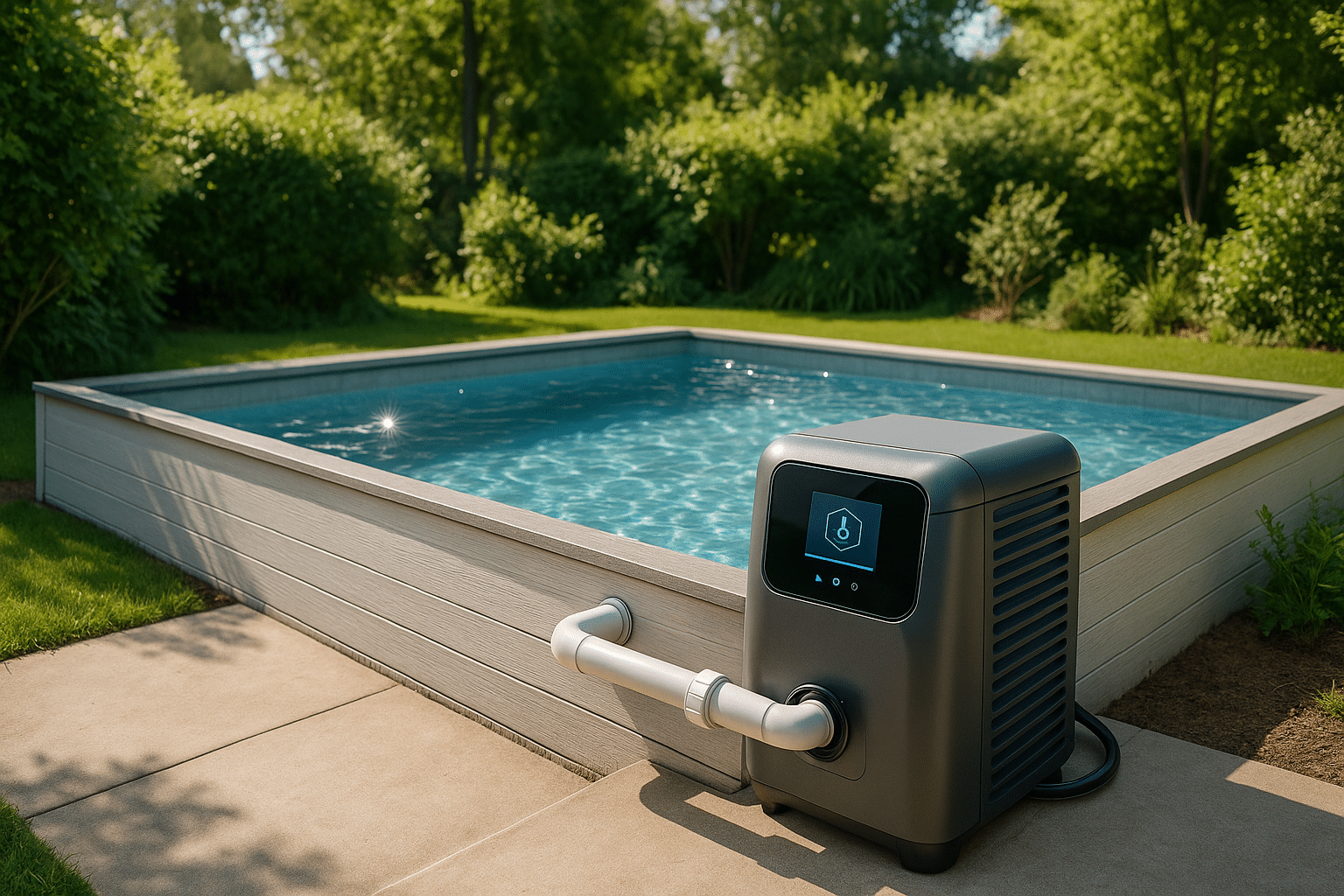 traitement eau piscine - illustration